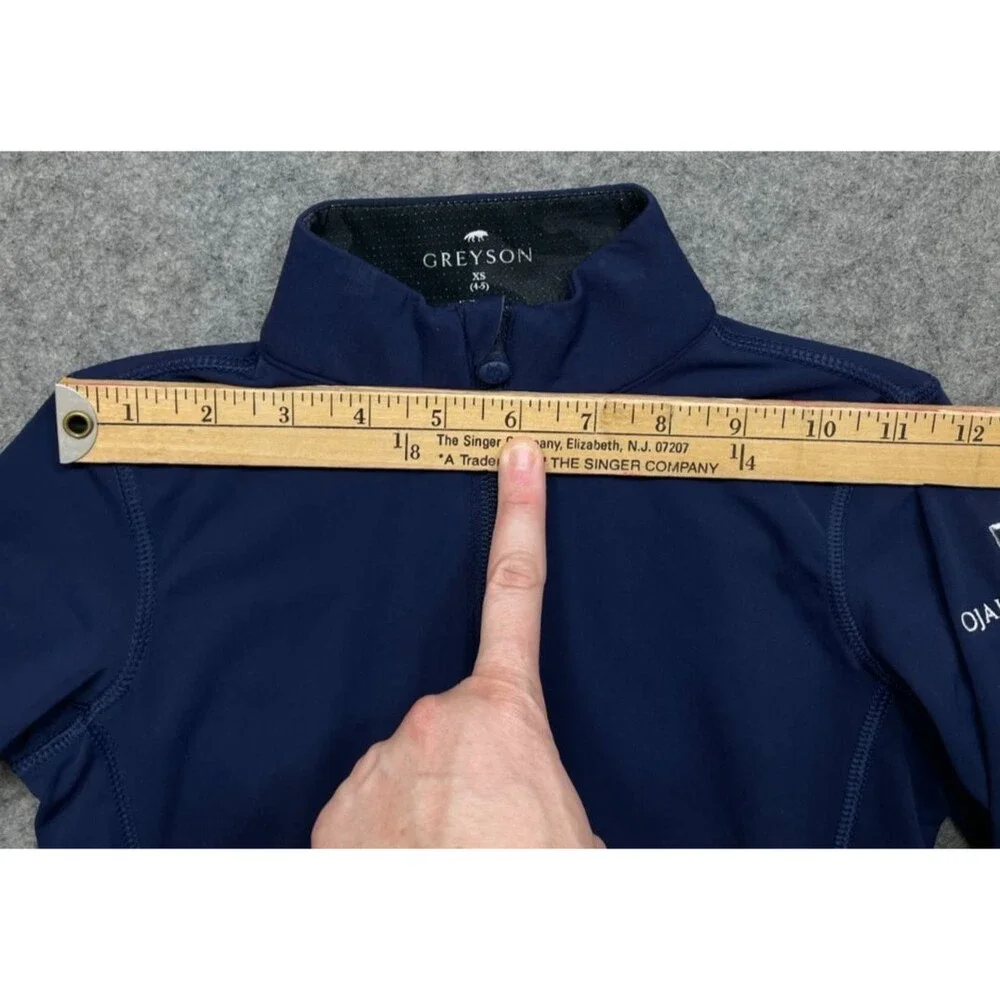 Greyson Ojai Valley Inn Boys Tate Quarter Zip Youth XS 4-5 Navy Blue Stretch